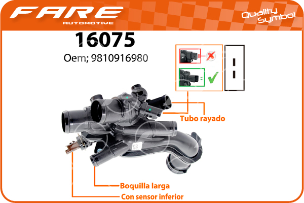 冷却水节温器 FARE SA 16075