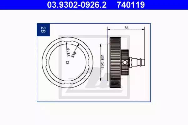 03.9302-0915.2 ATE 740108 Bocchettone sfiatatoio 740108 prezzo