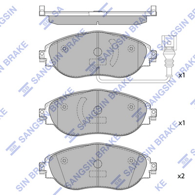 Brake Pad Set, disc brake(Front Axle) Hi-Q SP1698