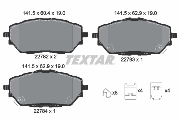 刹车片(前桥) TEXTAR 2278201